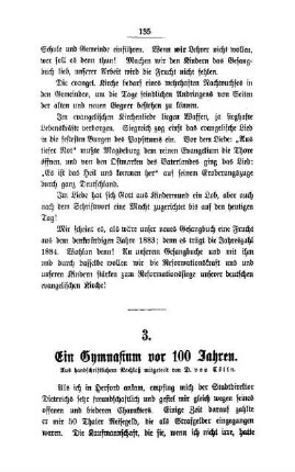 Ein Gymnasium vor 100 Jahren
