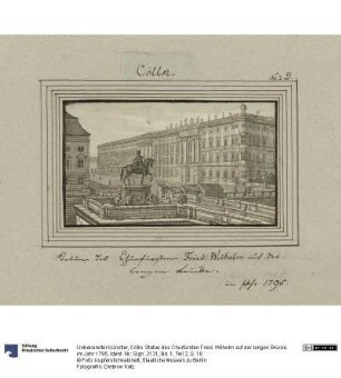 Cölln. Statue des Churfürsten Fried. Wilhelm auf der langen Brücke. im Jahr 1795