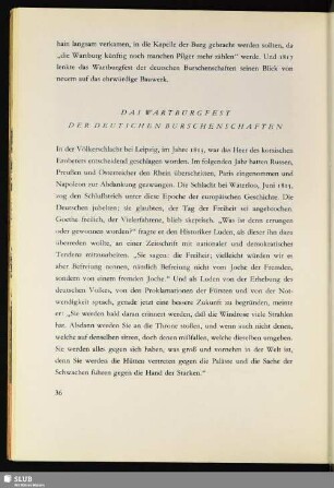 Das Wartburgfest Der Deutschen Burschenschaften