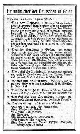 Heimatbücher der Deutschen in Polen