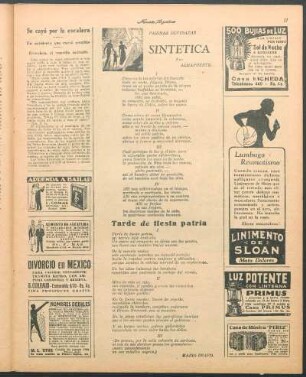 Tarde de fiesta patria : Páginas olvidadas