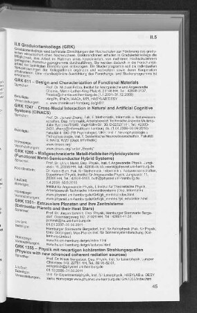 II.5 Graduiertenkollegs (GRK)