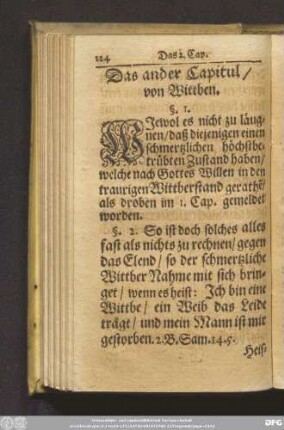 Das ander Capitul/ von Wittben.