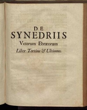 Liber Tertius & Ultimus.