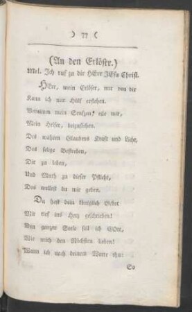 An den Erlöser.