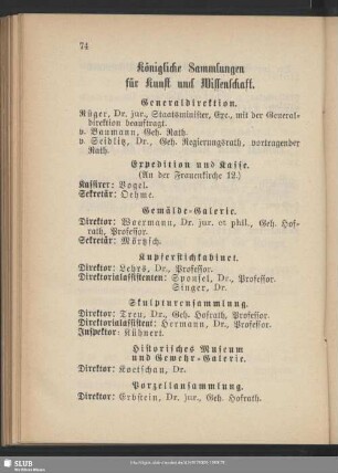 Königliche Sammlungen für Kunst und Wissenschaft