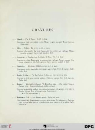 Gravure (Nr. 1-31)