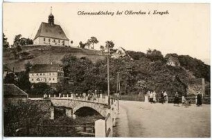 Oberneuschönberg. Kirche und Brücke