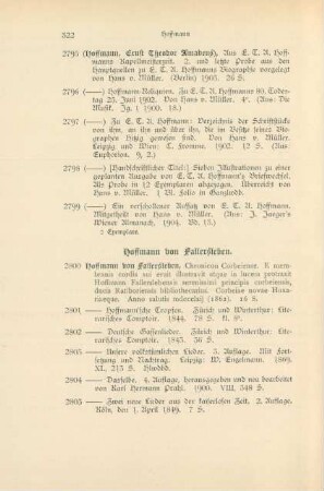 Hoffmann von Fallersleben (Nr. 2800 - 2820)