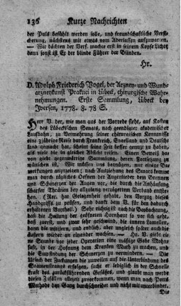 Chirurgische Wahrnehmungen. Slg.1.