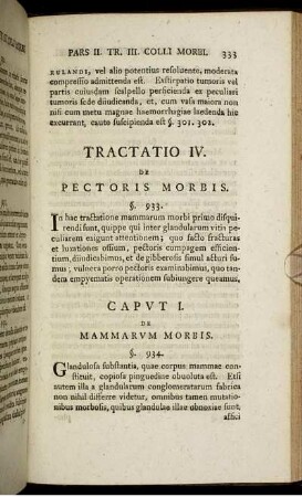 Tractatio IV. De pectoris morbis.