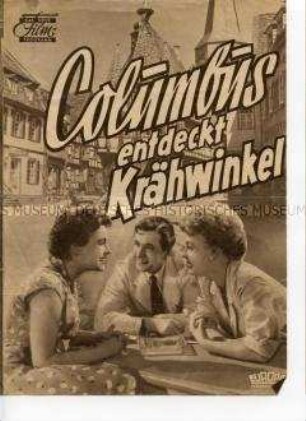 "Das neue Film-Programm" zu dem Spielfilm deutschen "Columbus entdeckt Krähwinkel"