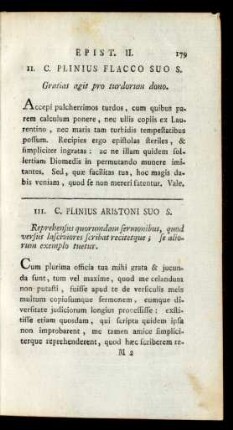 III. C. Plinius Aristoni Suo S.