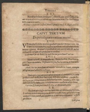 Caput Tertium. De privilegiatis ratione mutui.