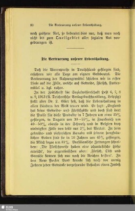 Die Verteuerung unserer Lebenshaltung