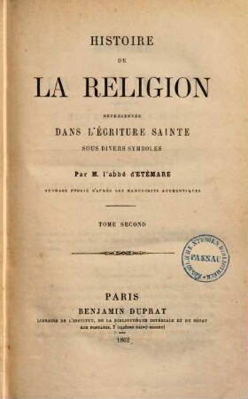 Histoire de la réligion : représentée dans l'Écriture Sainte sous divers symboles, 2