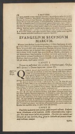 Evangelium Secundum Marcum.