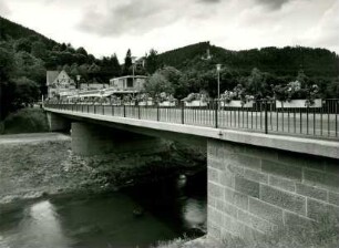 Straßenbrücke und Fußgängerbrücke über die Nagold, 1958