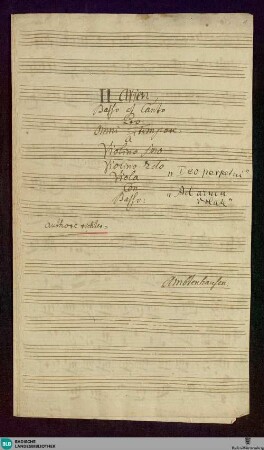 2 Arias - Don Mus.Ms. 1628 : V, strings, org