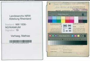 Entnazifizierung Mathias Verhaeg , geb. 13.04.1899 (Landwirt)
