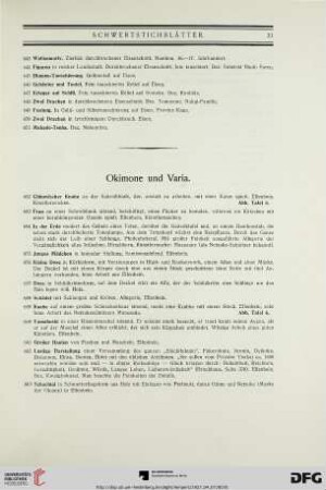 Okimone und Varia (Nr. 652-685)