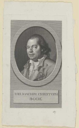 Bildnis des Ioh. Ioachim Christoph Bode