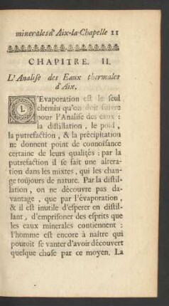 Chapitre II. L'Analise des Eaux thermales d'Aix