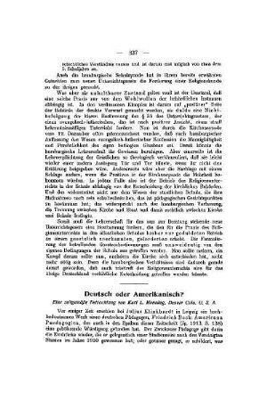 Deutsch oder Amerikanisch? : eine zeitgemäße Betrachtung