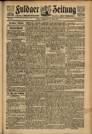 Dritte Ausgabe vom Samstag, den 30. Juni 1906.