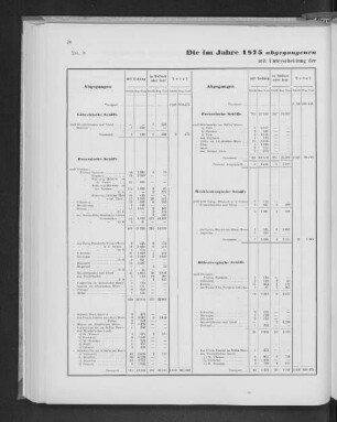 Die im Jahre 1875 abgegangenen Seeschiffe nach den Flaggen