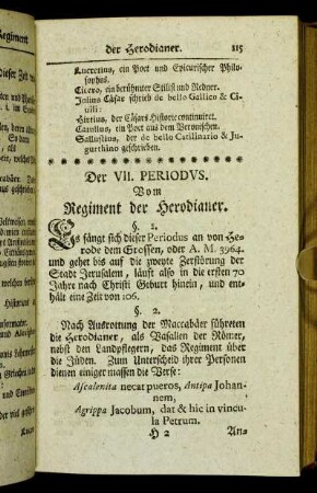 Der VII. Periodus. Vom Regiment der Herodianer.