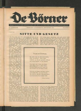 22. Jahrgang, Hamburg-Langenhorn, September 1957, Nummer 9