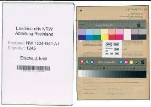 Entnazifizierung Emil Etscheid , geb. 22.07.1905 (Polizeianwaerter)