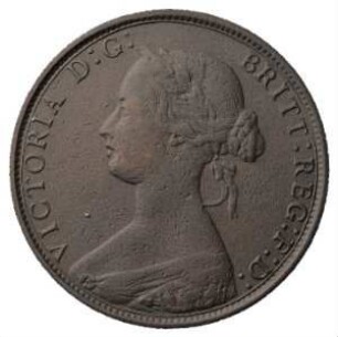 Fundmünze, 1/2 Penny, 1862
