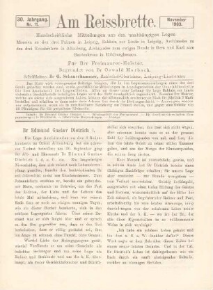 Nr. 11. November 1903.