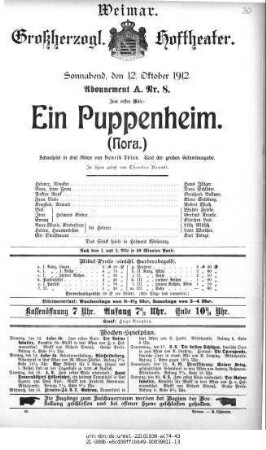Ein Puppenheim (Nora.)
