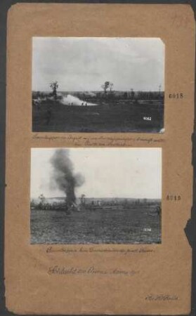 Sturmtruppen beim Durchschreiten des feindl. Feuers