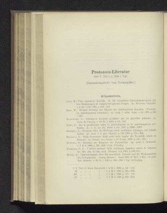 Protozoen-Literatur