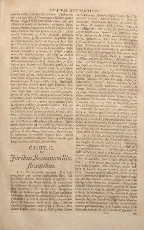 [Liber I.] Caput II. De Juribus, Romanum Illustrantibus.