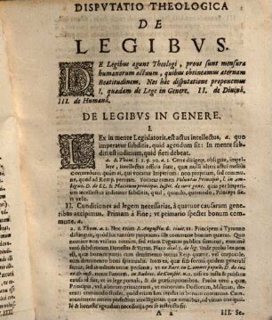 Dispvtatio Theologica De Legibvs