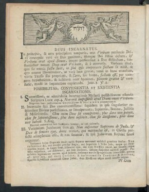 Deus Incarnatus