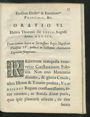 Oratio VI.