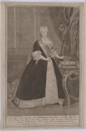 Bildnis der Johanna Carolina, Markgräfin von Brandenburg-Schwedt