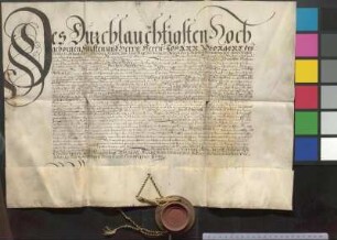 Andreas Becker, Amtsschösser zu Stolpen, bescheinigt die eheliche Geburt des Bartholomäus (Barthel) Schulz.