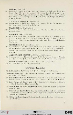 Textilien, Teppiche (Nr. 134-153)