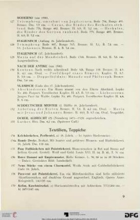 Textilien, Teppiche (Nr. 134-153)