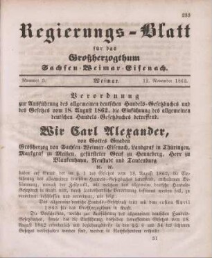 Nr. 3 : 12. November 1862