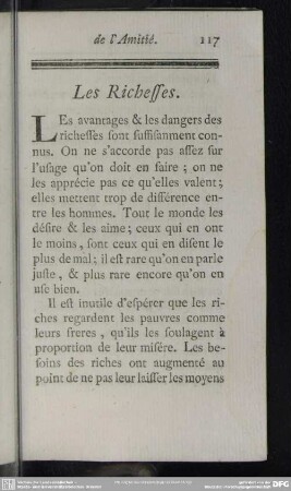 Les Richesses