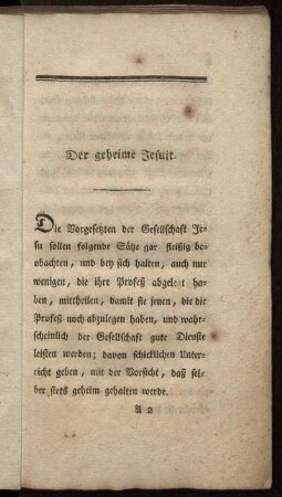 Der geheime Jesuit.