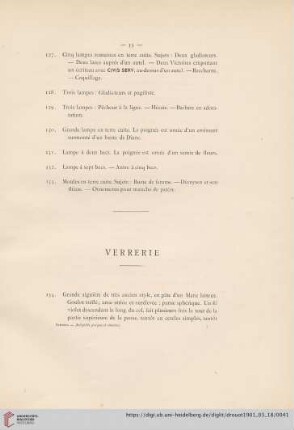 Verrerie (Nr. 134-174)
